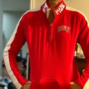Unlv red rebels half zip jacket college
